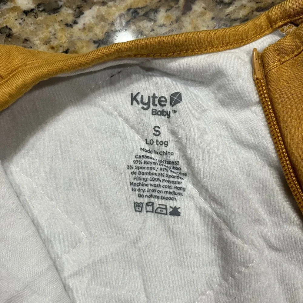 Kyte Baby Bamboo Sleep Bag Marigold Yellow 1.0 TOG Size Small Wearable Blanket